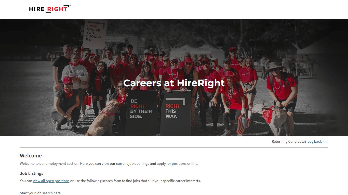 HireRight | Careers Center | Welcome